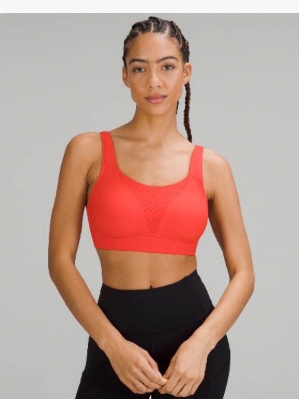 Lululemon Orange Full-Support Run Times Sports Bra - Picture 1 of 5